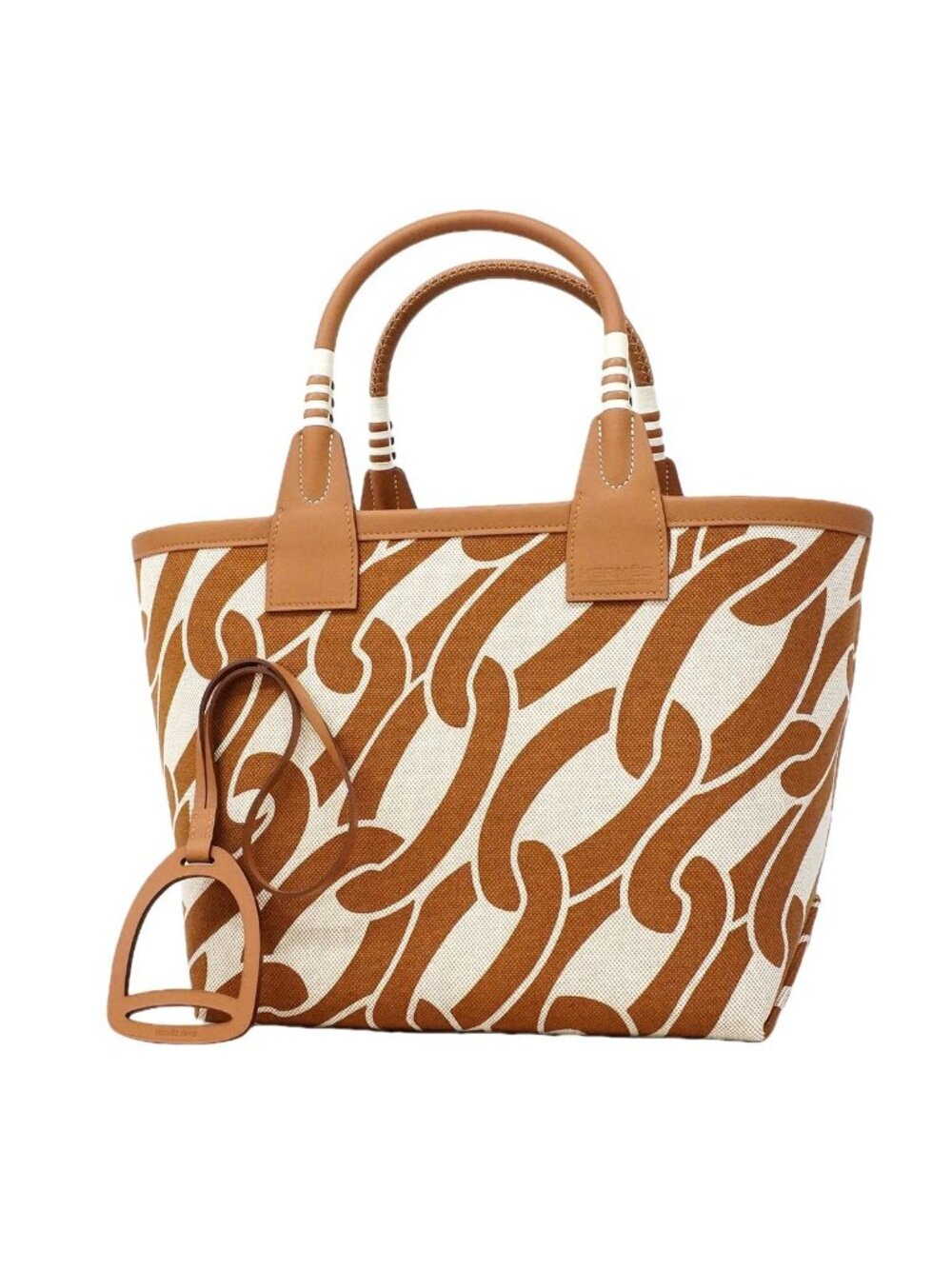 Hermes Tote Bag Steeple 25 Toile H Natural